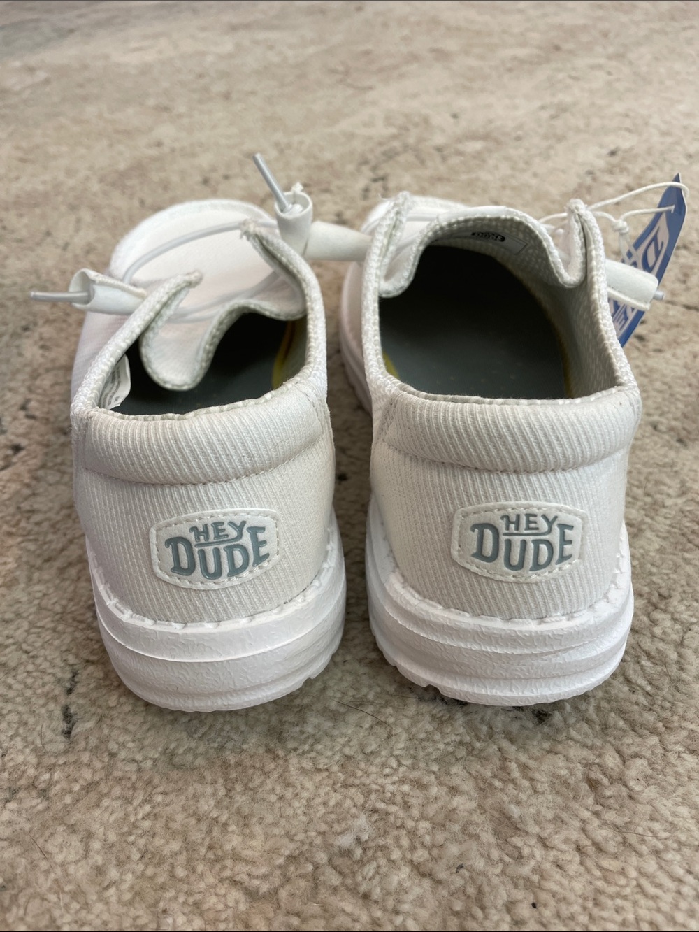 Hey Dude all White Slip-On Sneakers - Picture 12 of 14